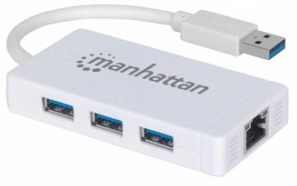 3-PORT USB 3.0 Type-C/A HUB z Ethernet Adapterjem