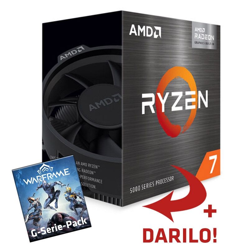 AMD Ryzen 7 5700G 3,8/4,6GHz 65W AM4 Wraith Stealth hladilnik BOX procesor