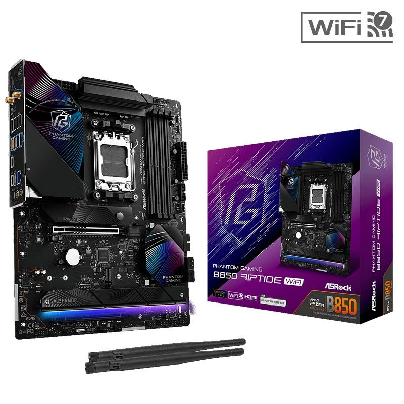 ASROCK Phantom Gaming B850 Riptide WiFi AM5 4xDDR5 ATX osnovna plošča