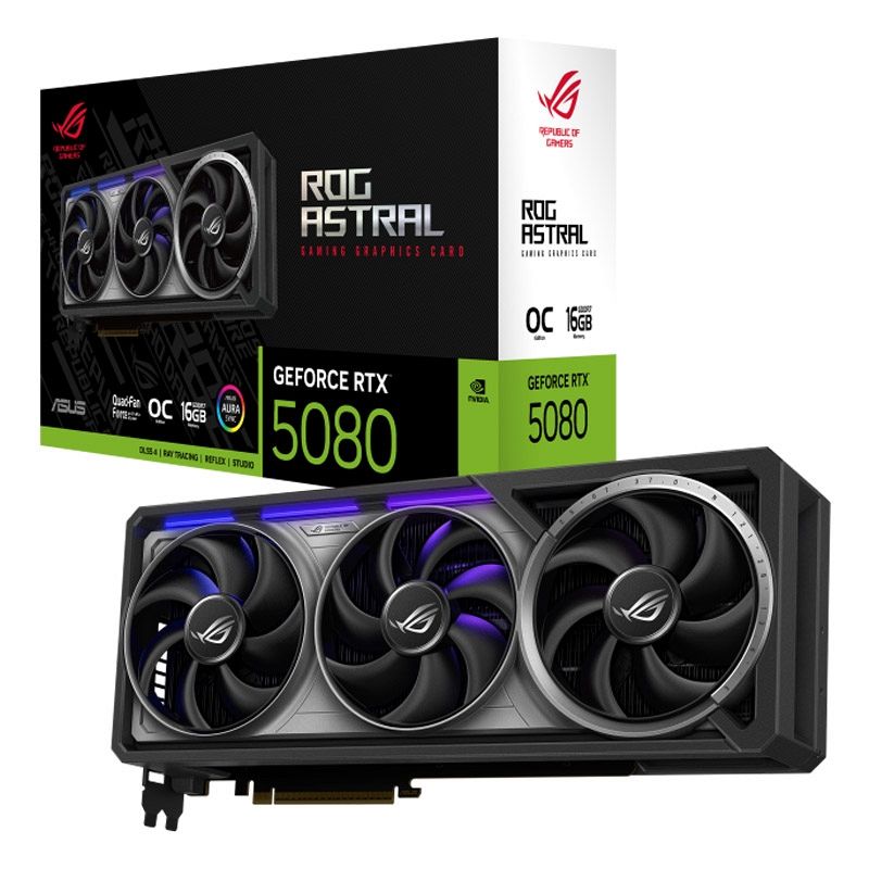 ASUS Astral GeForce RTX 5080 16GB GDDR7 OC ARGB (ROG-ASTRAL-RTX5080-O16G-GAMING) gaming grafična kartica