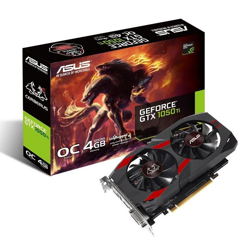 ASUS Cerberus GeForce GTX 1050 Ti OC 4GB GDDR5 (CERBERUS-GTX1050TI-O4G) grafična kartica