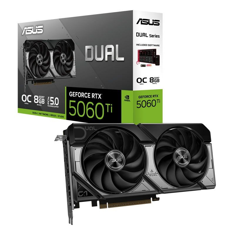ASUS Dual GeForce RTX 5060 Ti OC 8GB GDDR7 (DUAL-RTX5060TI-O16G) grafična kartica