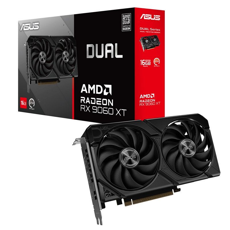 ASUS Dual Radeon RX 9060 XT 16GB GDDR6 DUAL-RX9060XT-16G grafična kartica