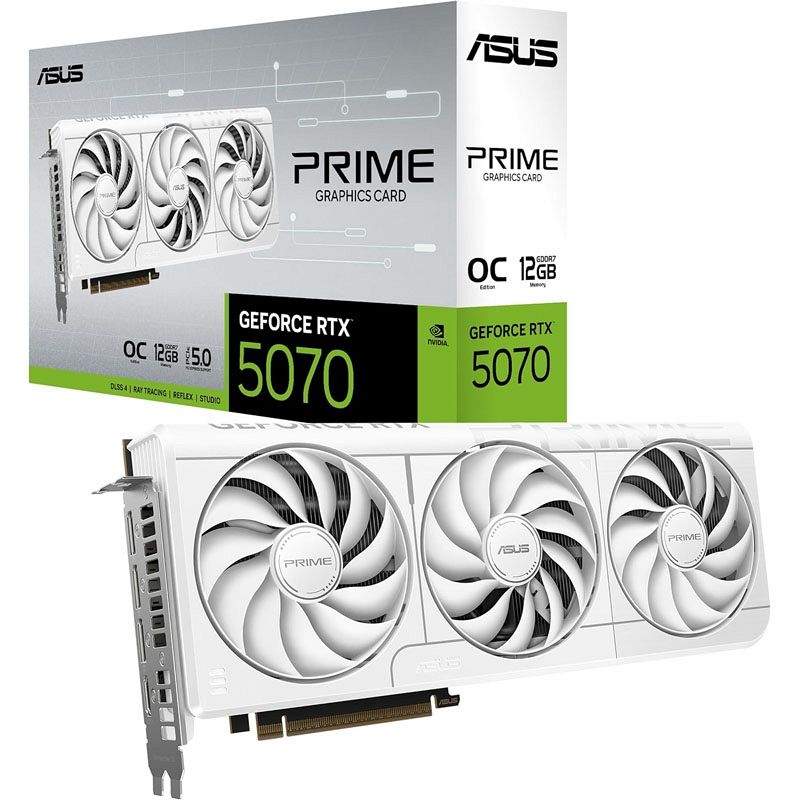 ASUS Prime GeForce RTX 5070 Ti 16G GDDR7 White OC (PRIME-RTX5070-O12G-WHITE) grafična kartica