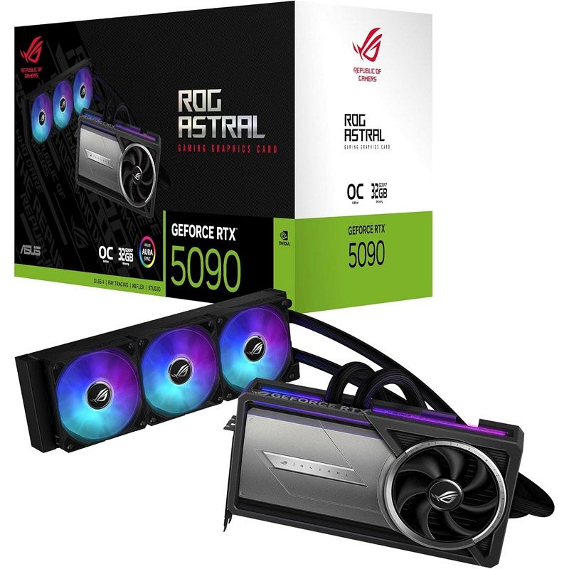 ASUS ROG Astral LC GeForce RTX 5090 32G GDDR7 OC ARGB vodno hlajenje gaming grafična kartica