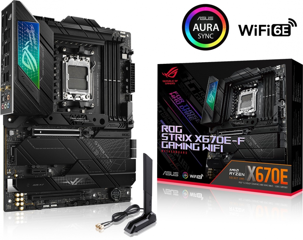 ASUS ROG STRIX X670E-F GAMING WIFI, DDR5, SATA3, USB3.2Gen2x2, DP, WiFi, AM5 ATX