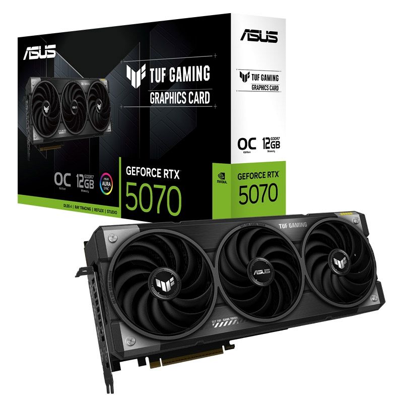 ASUS TUF Gaming GeForce RTX 5070 12GB GDDR7 OC (TUF-RTX5070-O12G-GAMING) gaming grafična kartica