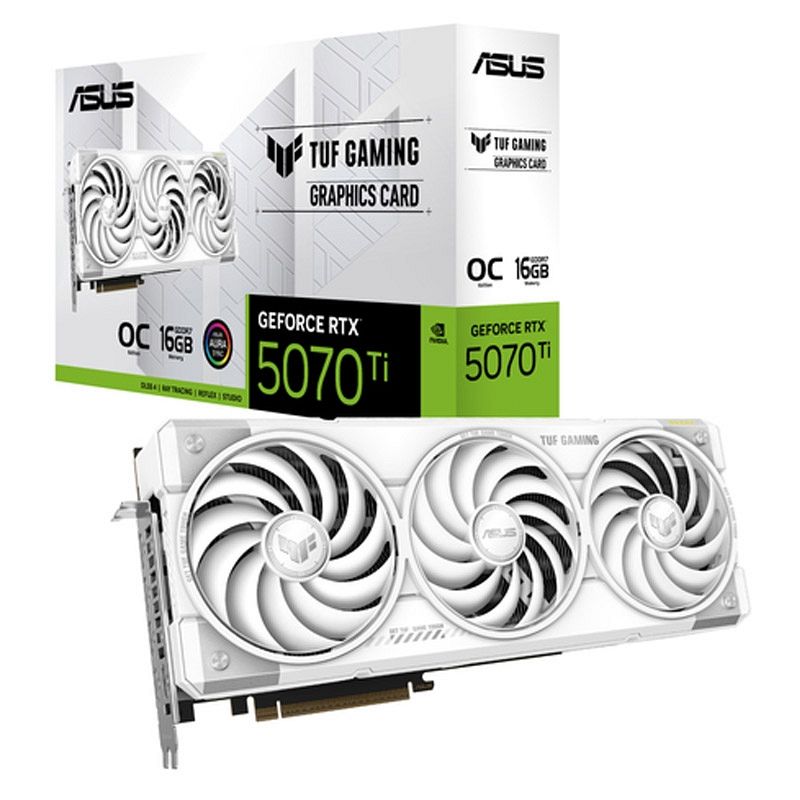 ASUS TUF Gaming GeForce RTX 5070 Ti OC 16G GDDR7 TUF-RTX5070TI-O16G-WHITE-GAMING bela grafična kartica