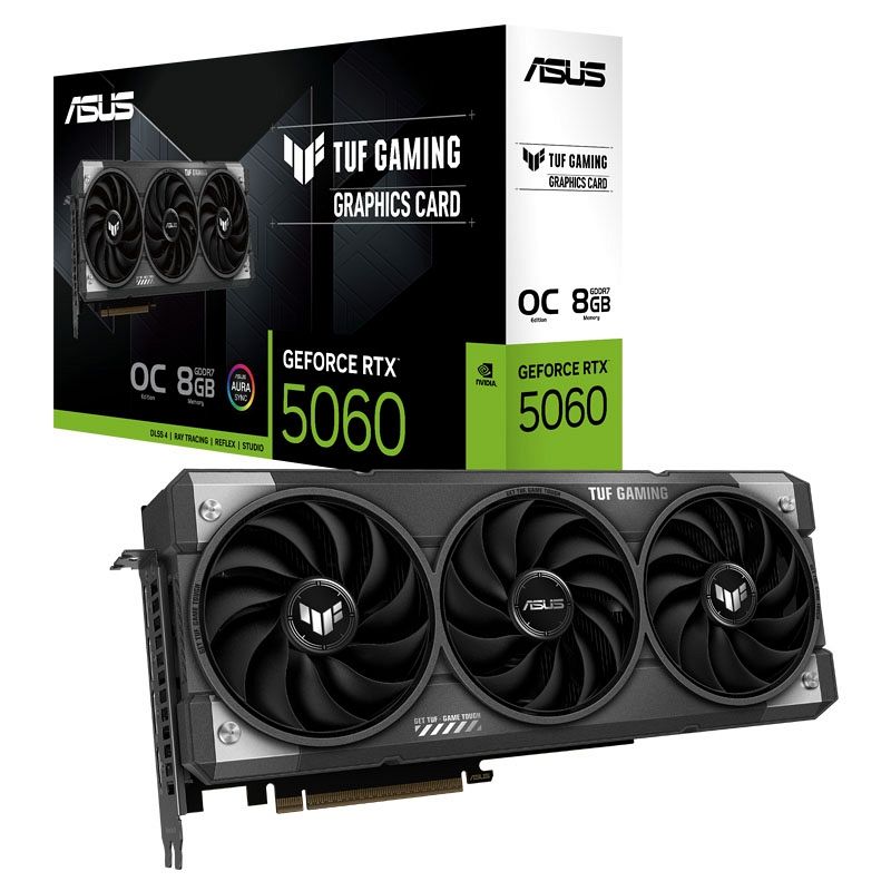 ASUS TUF GeForce RTX 5060 8GB GDDR7 OC (TUF-RTX5060-O8G-GAMING) grafična kartica