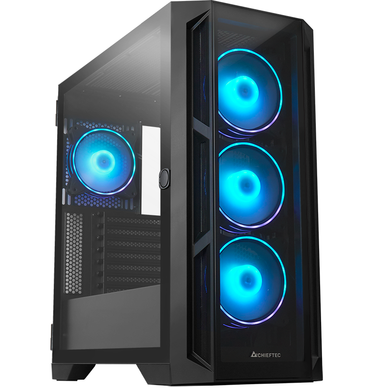 Chieftec APEX USB3.2 Gen2 ATX A-RGB ohišje, črno