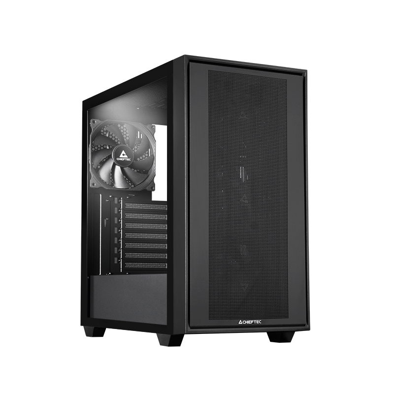 Chieftec Night Hunter USB-C ATX ohišje, črno