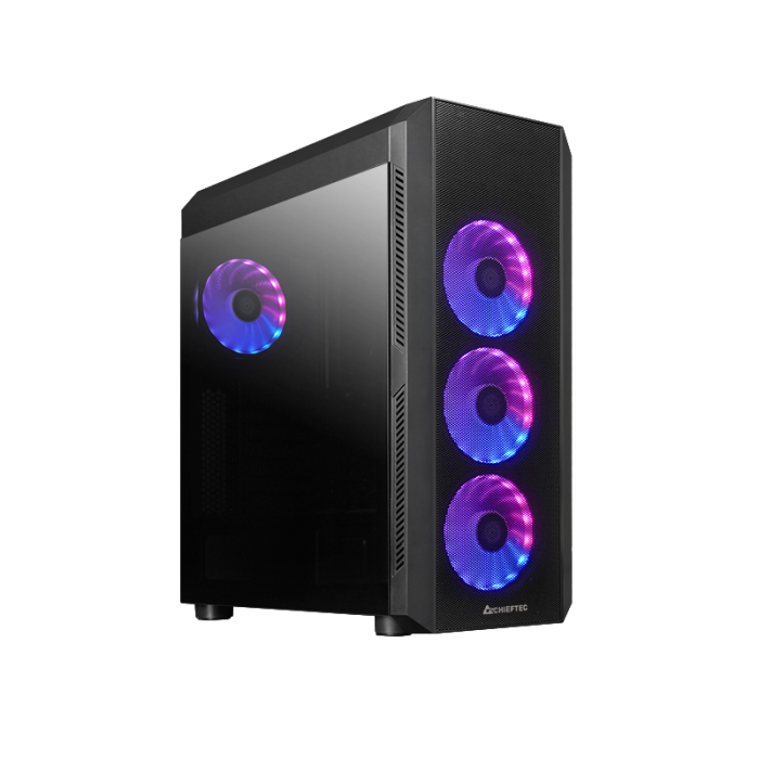 Chieftec SCORPION 4 USB-C 3.2 ATX A-RGB ohišje, črno