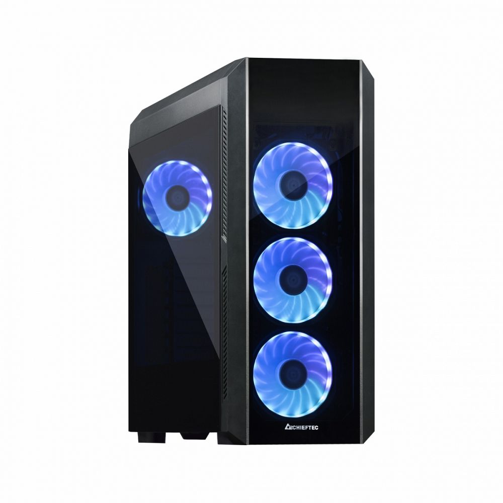 Chieftec SCORPION III USB3.1 ATX TORNADO RGB ohišje, črno