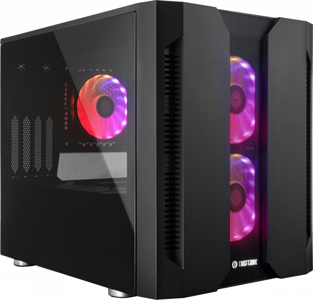 Chieftronic M2 USB3.1 Gen1 mATX RGB ohišje, črno