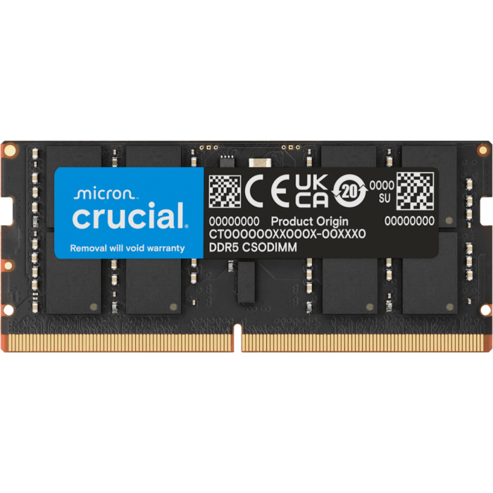 Crucial 32GB DDR5-6400 SODIMM CL52, 1.1V
