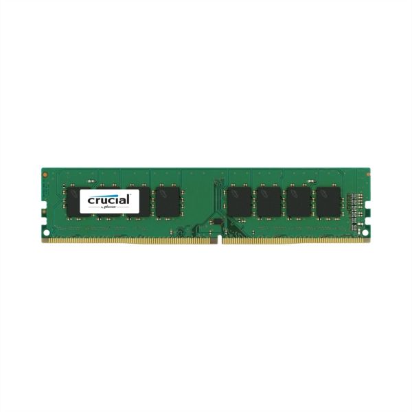 Crucial 4GB DDR4-2400 UDIMM PC4-19200 CL17, 1.2V Single Ranked