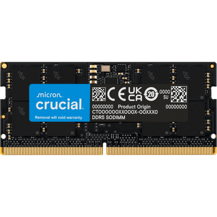 Crucial 64GB DDR5-5600 SODIMM CL46, 1.1V