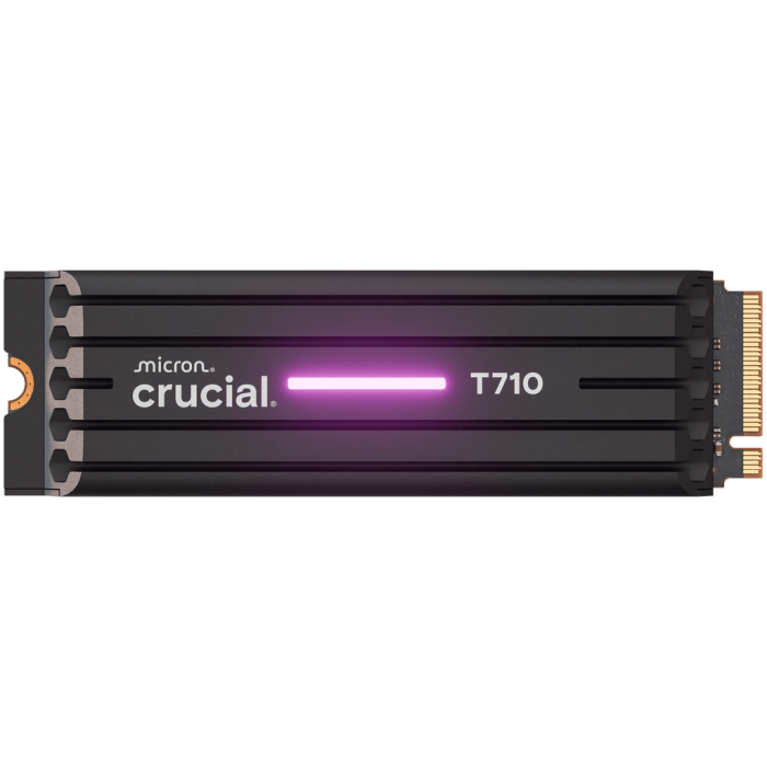 Crucial T710 2TB PCIe Gen5 NVMe 2280 M.2 SSD s hlajenjem