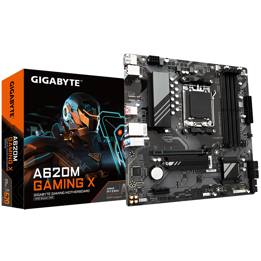 GIGABYTE A620M GAMING X, DDR5, SATA3, USB3.2Gen2, DP, AM5 mATX