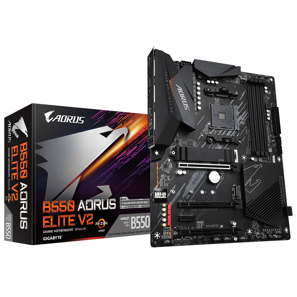 GIGABYTE B550 AORUS ELITE V2, DDR4, SATA3, USB3.2Gen2, DP, 2.5GbE, AM4 ATX