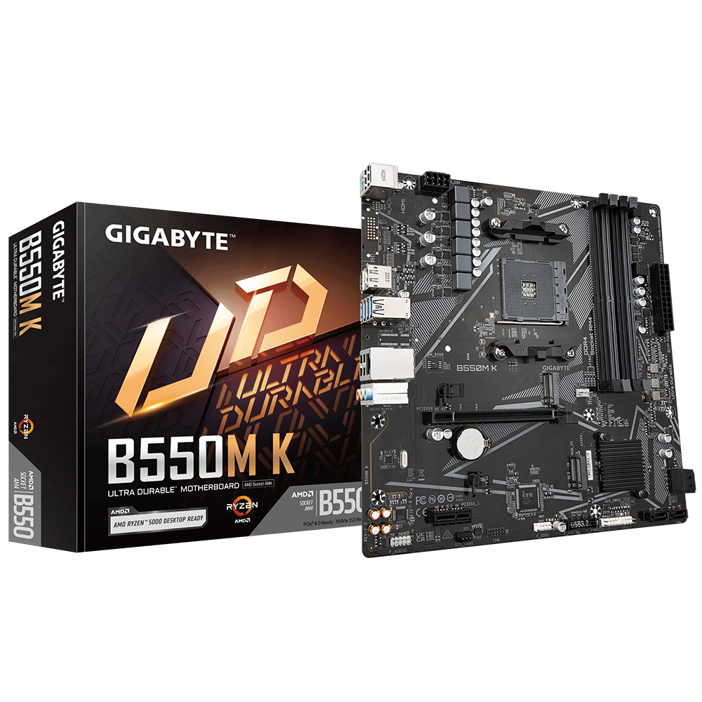 GIGABYTE B550M K, DDR4, SATA3, USB3.2Gen1, DP, AM4 mATX