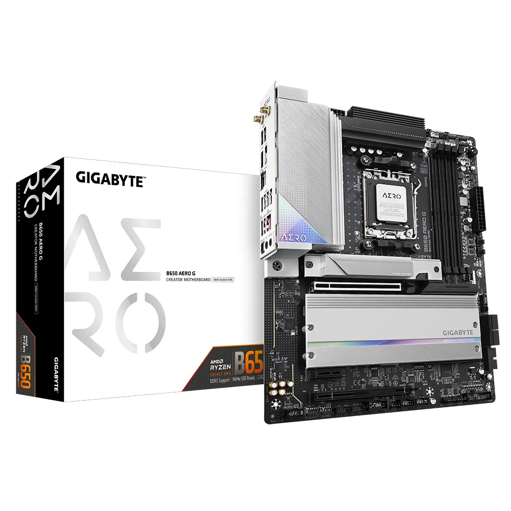 GIGABYTE B650 AERO G, DDR5, SATA3, USB3.2Gen2x2, DP, 2.5GbE, WiFi 6E, AM5 ATX