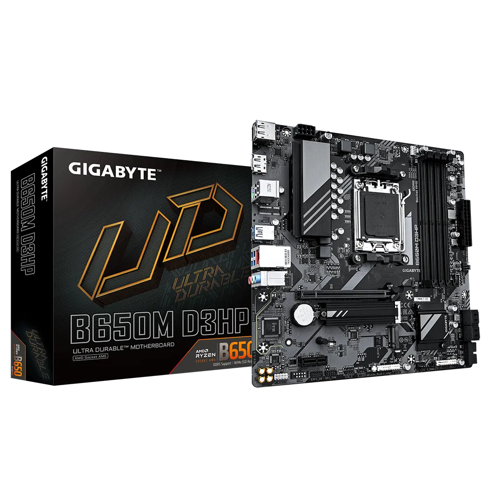 GIGABYTE B650M D3HP, DDR5, SATA3, USB3.2Gen1, DP, 2.5GbE, AM5 mATX