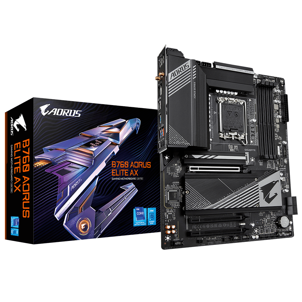 GIGABYTE B760 AORUS Elite AX, DDR5, SATA3, USB3.2Gen2, DP, WiFi 6E, LGA1700 ATX