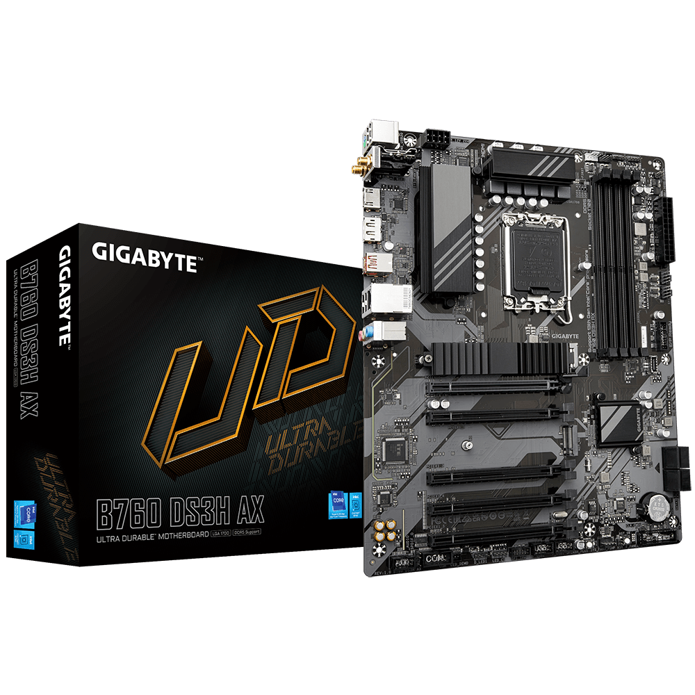 GIGABYTE B760 DS3H AX, DDR5, SATA3, USB3.2Gen2, DP, WiFi, LGA1700 ATX