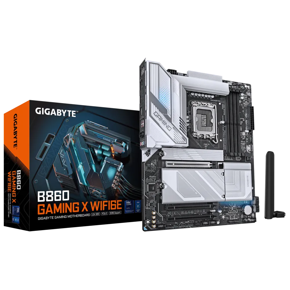 GIGABYTE B860 GAMING X WIFI6E, DDR5, SATA3, USB4, DP, WiFi 6E, LGA1851 ATX