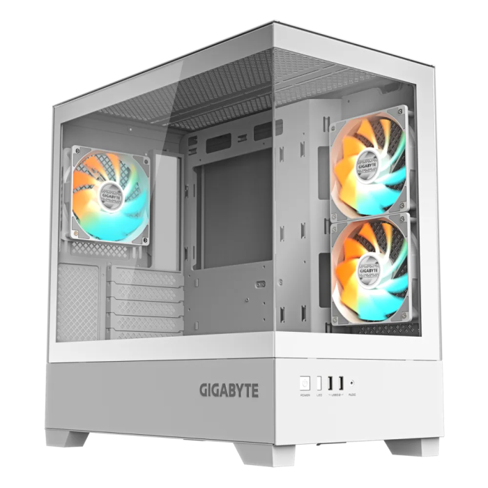 Gigabyte C201 PANORAMIC ICE ATX RGB osvetljeno ohišje, belo