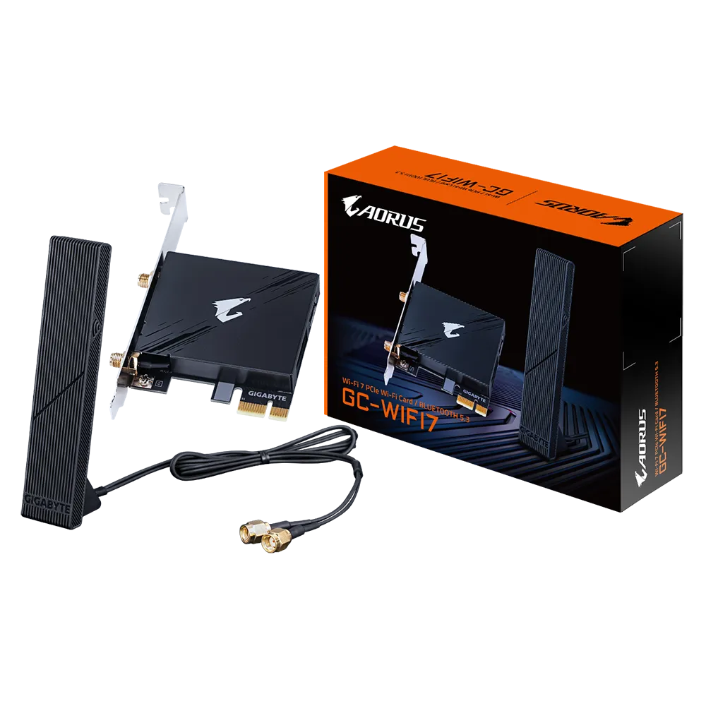 GIGABYTE GC-WIFI7 2Tx2R a/b/g/n/ac/ax/be Tri Band WIFI 7 + BLUETOOTH 5.3 PCI-E kartica