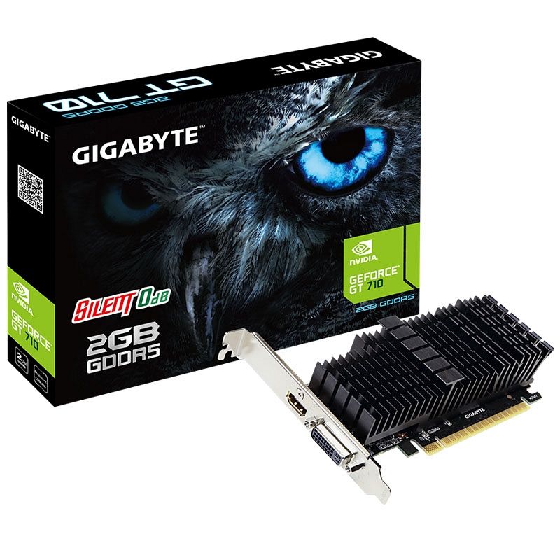 GIGABYTE GeForce GT 710 2GB GDDR5 silent low profile (GV-N710D5SL-2GL) grafična kartica