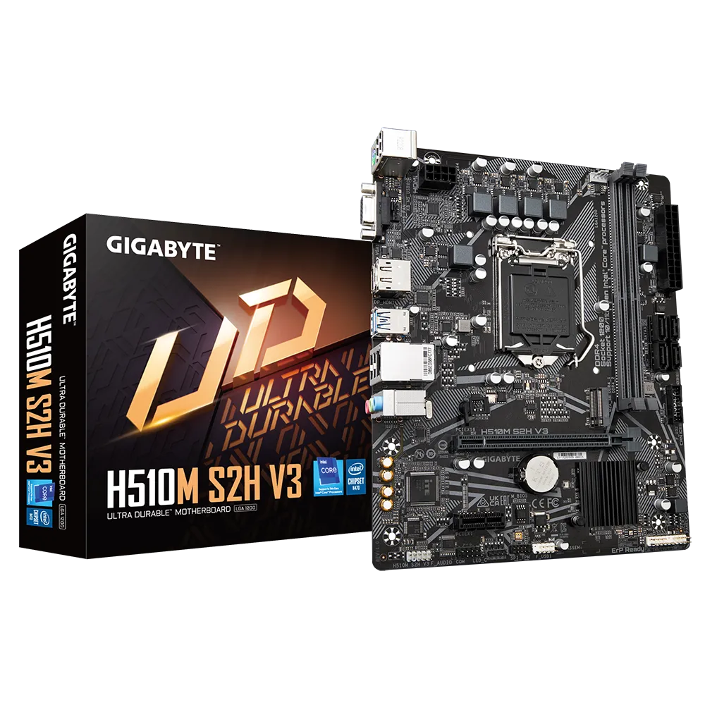 GIGABYTE H510M S2H V3, DDR4, SATA3, HDMI, USB3.2Gen1, LGA1200 mATX