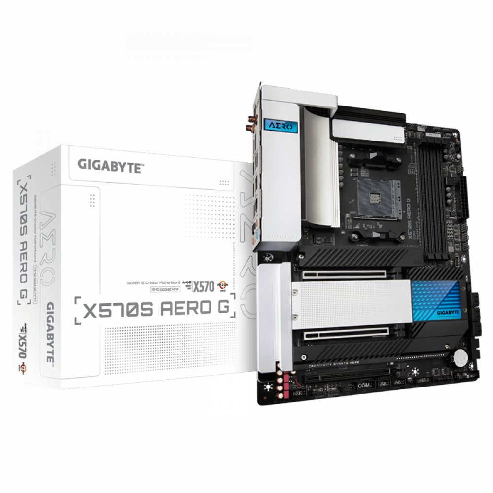 GIGABYTE X570S AERO G, DDR4, SATA3, USB3.2Gen2x2, 2.5Gb LAN, Wi-Fi 6, AM4 ATX