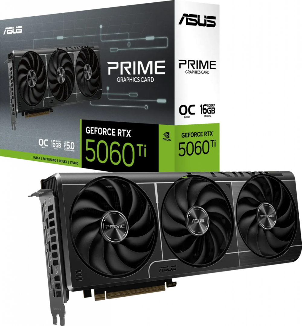 Grafična kartica ASUS Prime GeForce RTX 5060 Ti OC, 16GB GDDR7, PCI-E 5.0
