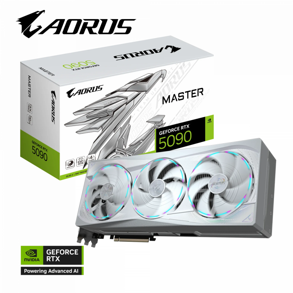 Grafična kartica GIGABYTE AORUS GeForce RTX 5090 MASTER ICE 32G, 32GB GDDR7, PCI-E 5.0