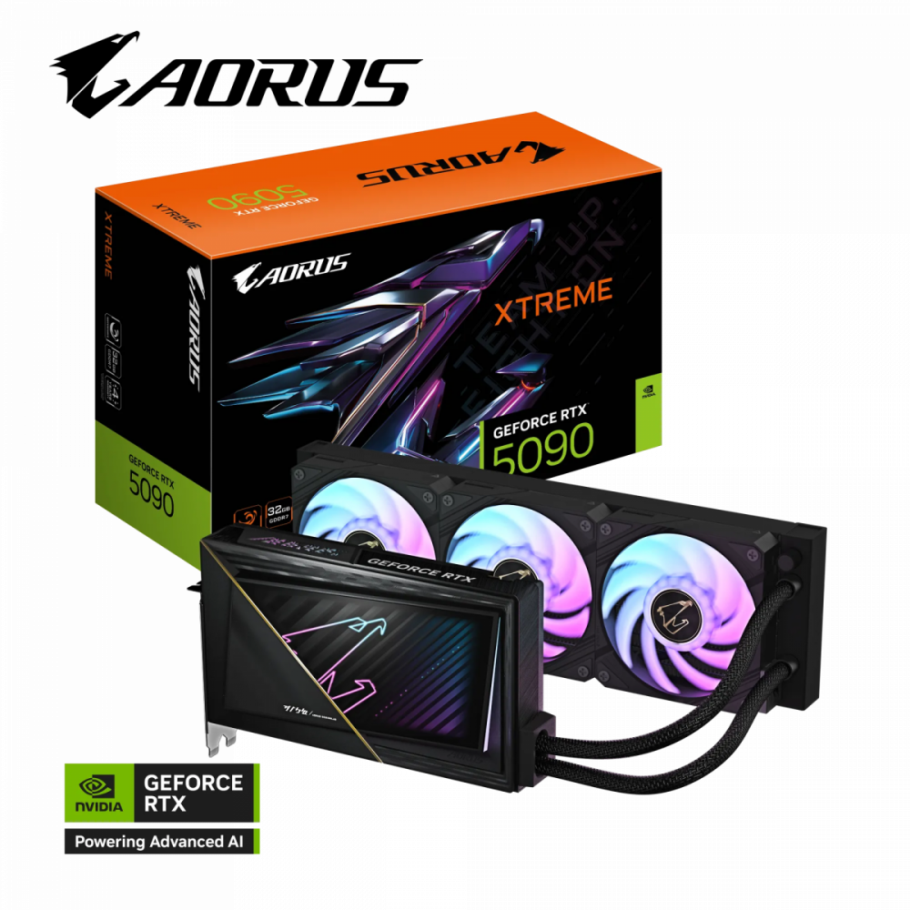 Grafična kartica GIGABYTE AORUS GeForce RTX 5090 XTREME WATERFORCE 32G, 32GB GDDR7, PCI-E 5.0