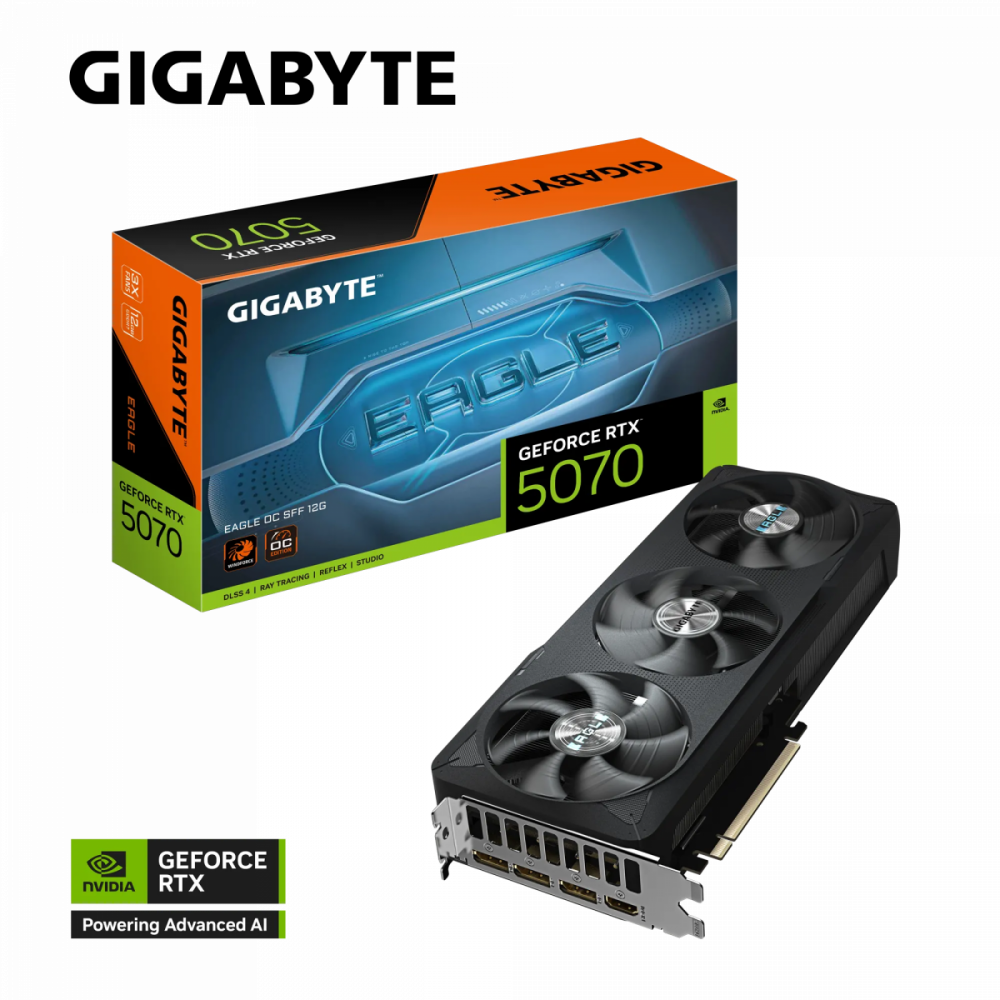 Grafična kartica GIGABYTE GeForce RTX 5070 EAGLE OC SFF 12G, 12GB GDDR7, PCI-E 5.0