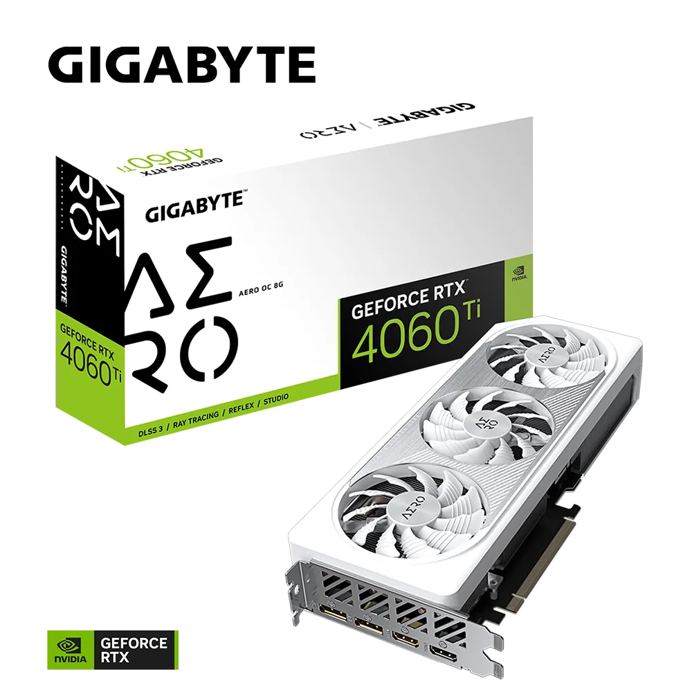 Grafična kartica GIGABYTE GeForce RTX 4060 Ti Aero OC 8G, 8GB GDDR6, PCI-E 4.0