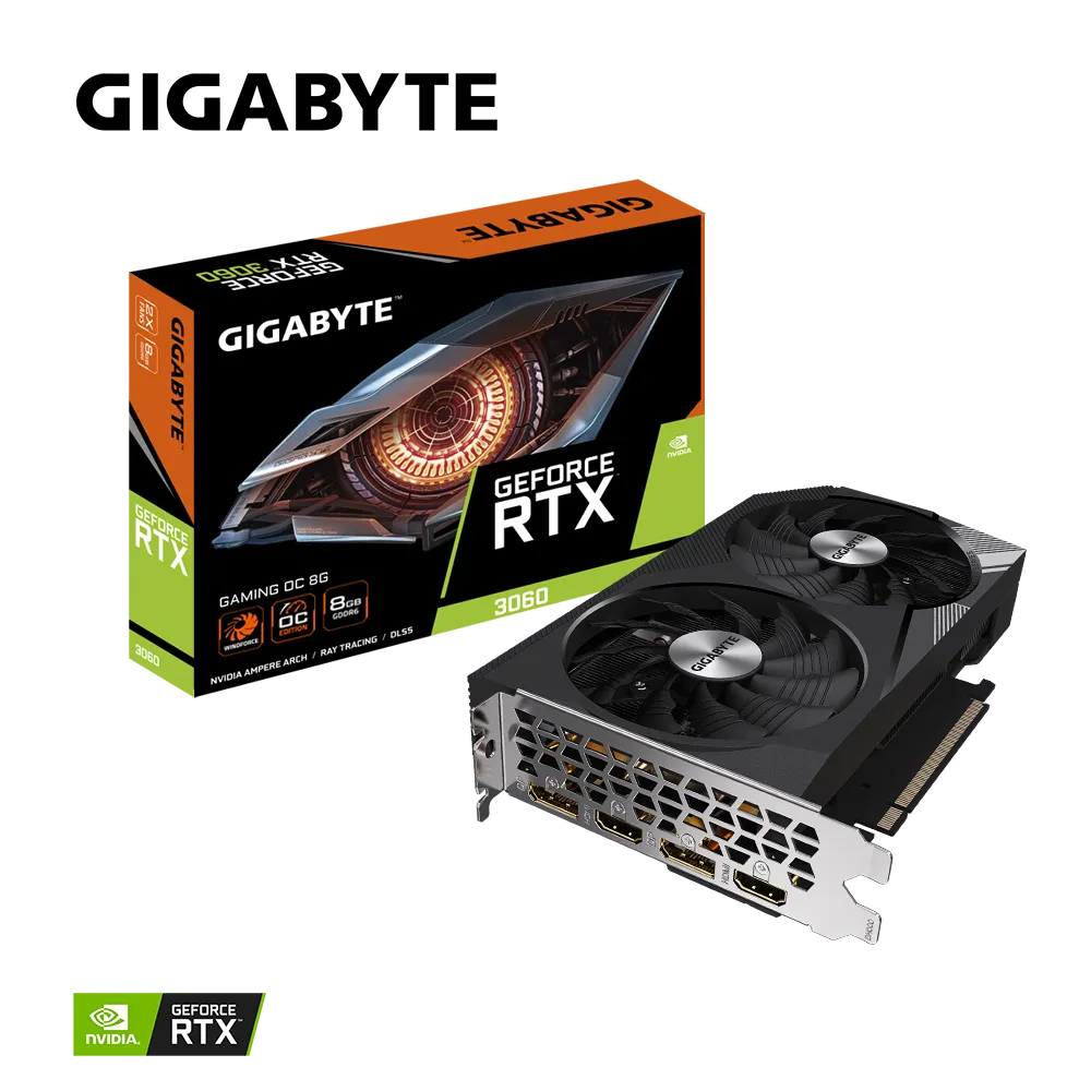 Grafična kartica GIGABYTE GeForce RTX 3060 GAMING OC 8G, 8GB GDDR6, PCI-E 4.0