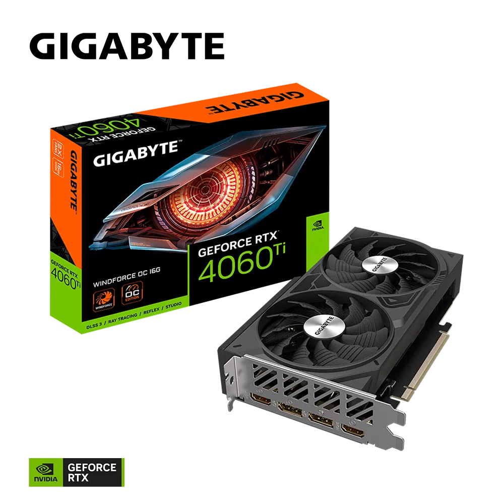 Grafična kartica GIGABYTE GeForce RTX 4060 Ti WINDFORCE OC 16G, 16GB GDDR6, PCI-E 4.0