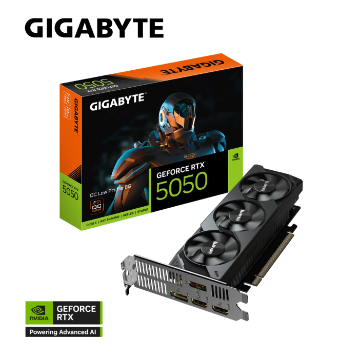 Grafična kartica GIGABYTE GeForce RTX 5050 OC Low Profile 8G, 8GB GDDR6, PCI-E 5.0