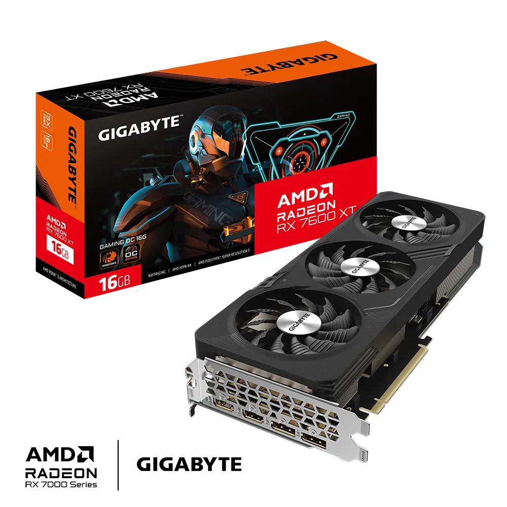 Grafična kartica GIGABYTE Radeon RX 7600 XT GAMING OC 16G, 16GB GDDR6, PCI-E 4.0