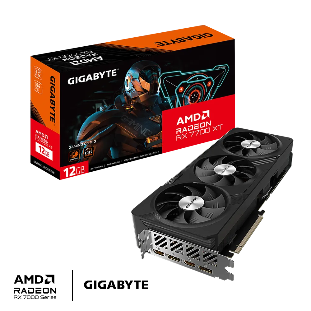 Grafična kartica GIGABYTE Radeon RX 7700 XT GAMING OC 12G, 12GB GDDR6, PCI-E 4.0