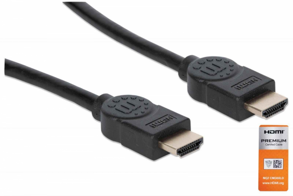 HDMI kabel z Ethernetom 1,8 m črn MANHATTAN