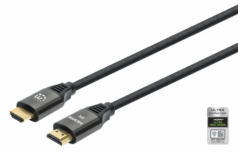 HDMI kabel z Ethernetom 3 m črn MANHATTAN