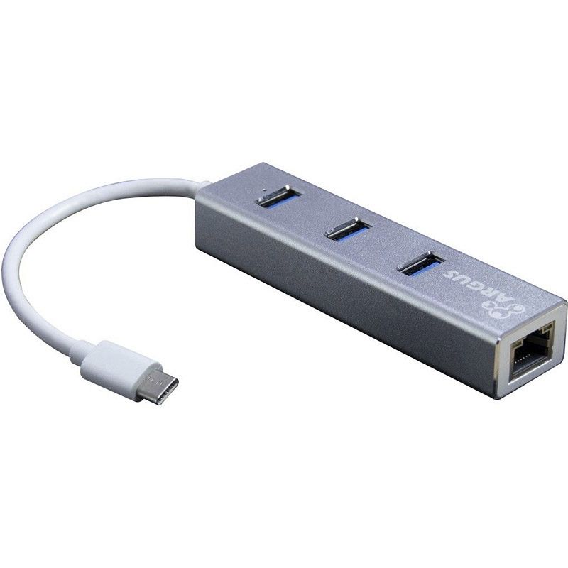 INTER-TECH Argus IT-410-S RJ45/3xUSB3.0-Type C LAN adapter