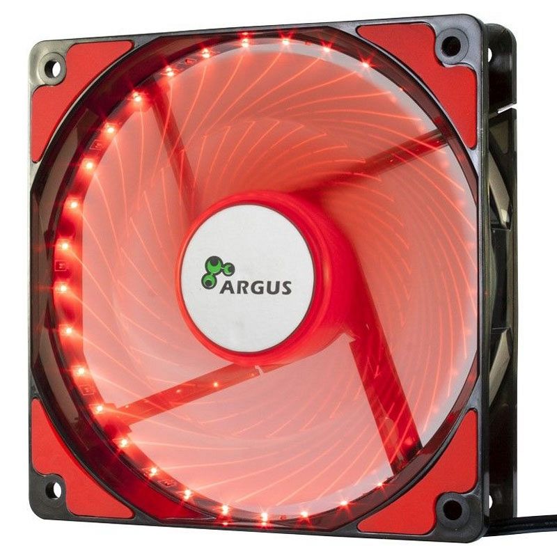 INTER-TECH Argus L-12025 RD rdeč LED 120mm ventilator