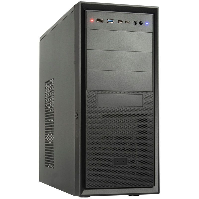 INTER-TECH IT-8862 PLAID midi-ATX črno ohišje